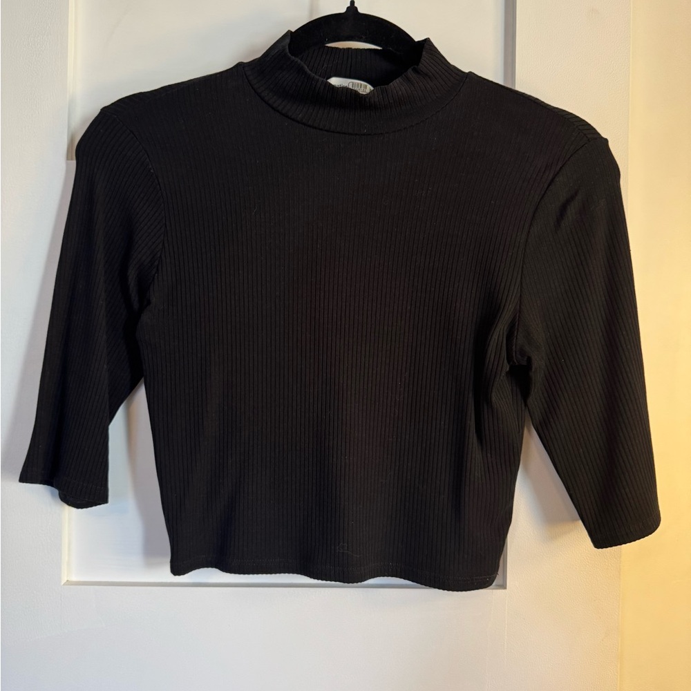 Reformation Cropped Ribbed Tara Top